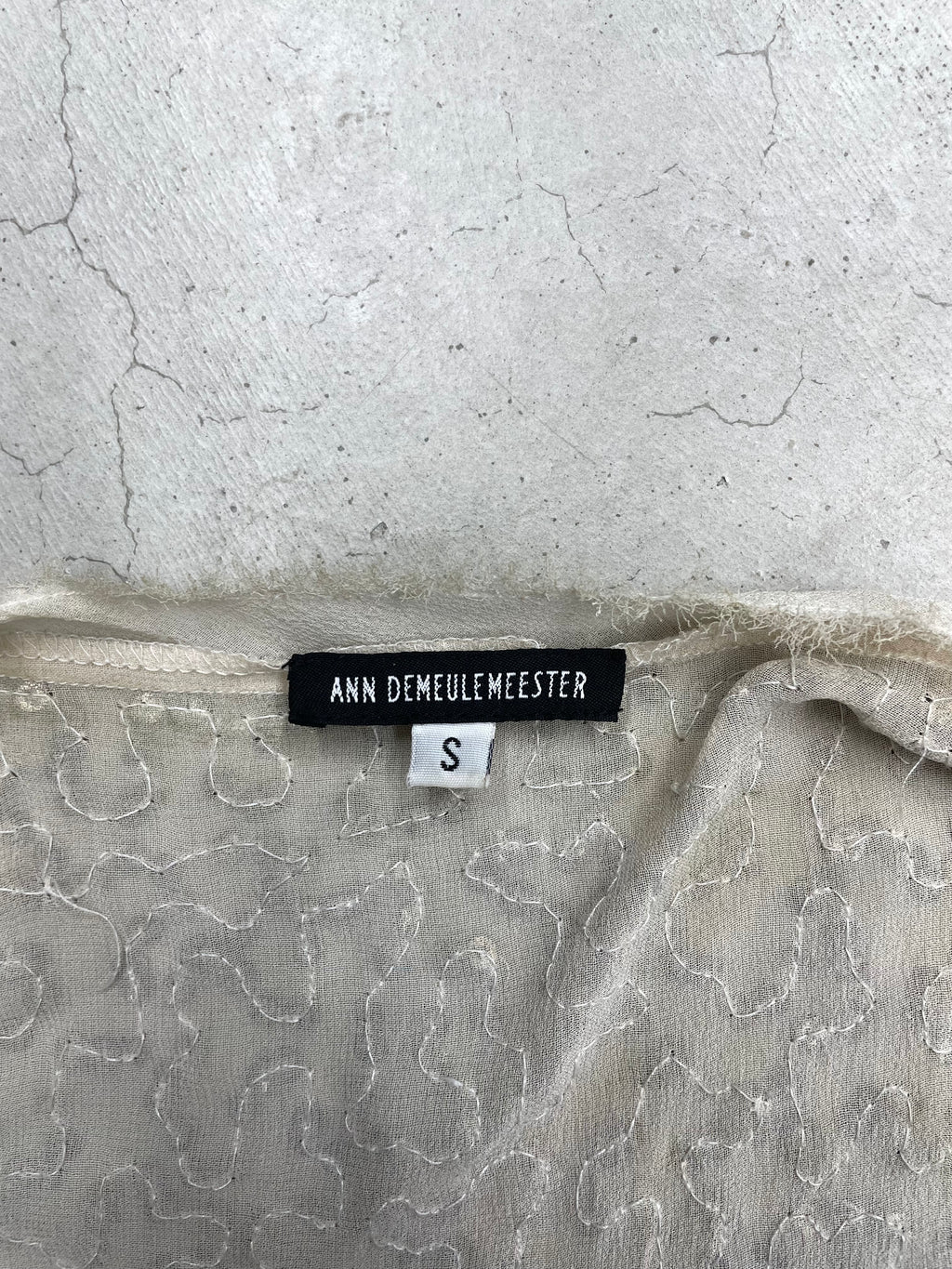 ANN DEMEULEMEESTER SS10 RUNWAY SILK VEST (S)