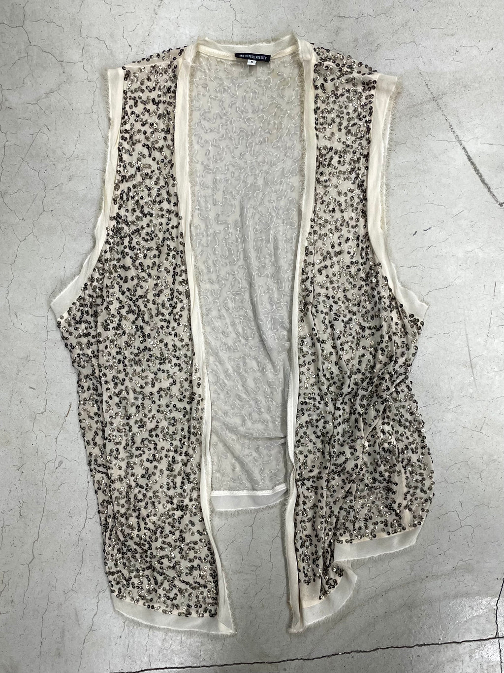 ANN DEMEULEMEESTER SS10 RUNWAY SILK VEST (S)