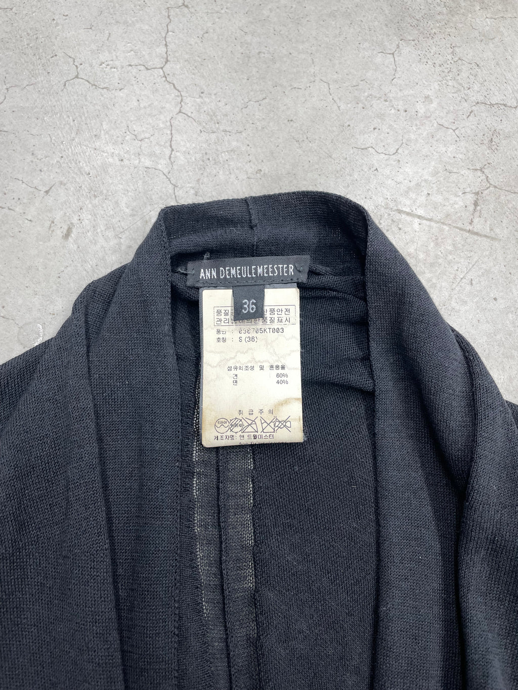 ANN DEMEULEMEESTER 2010 DRAPE VEST