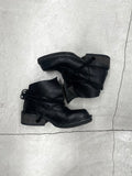 Dirk bikkembergs aw94 Lace-through Leather Wooden Heel Boots