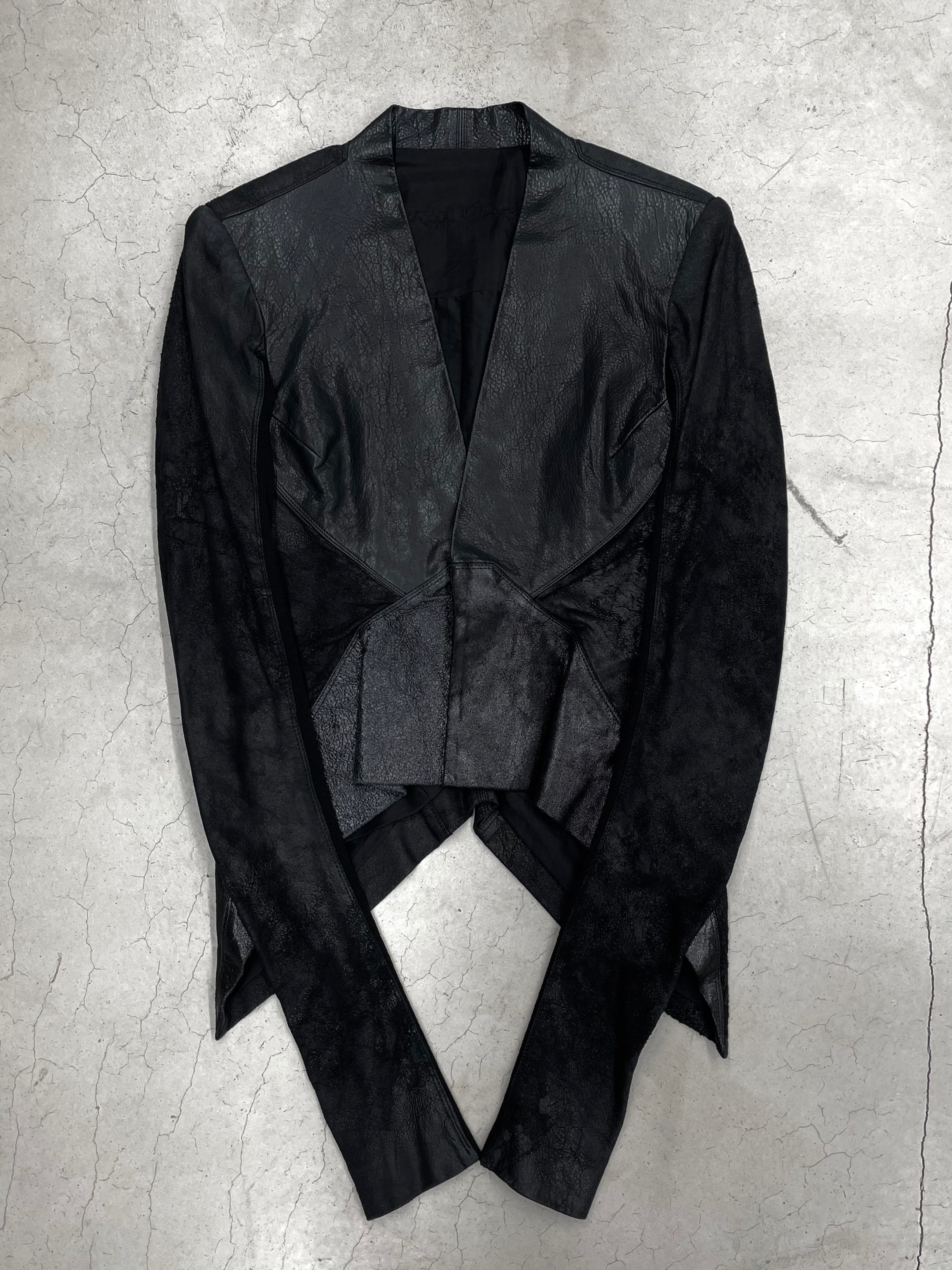 Rick Owens Leather Mix Jacket (40)