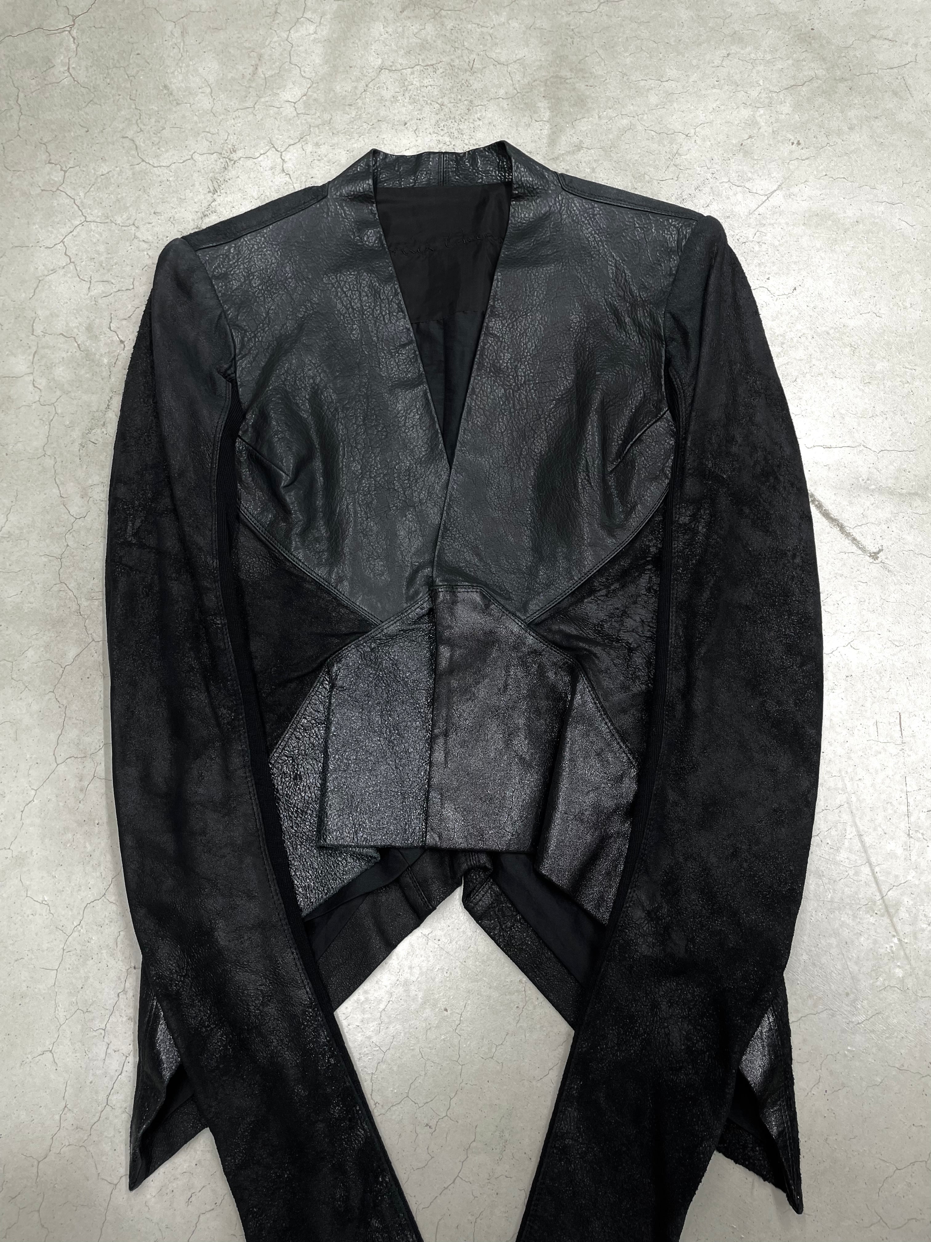 Rick Owens Leather Mix Jacket (40)